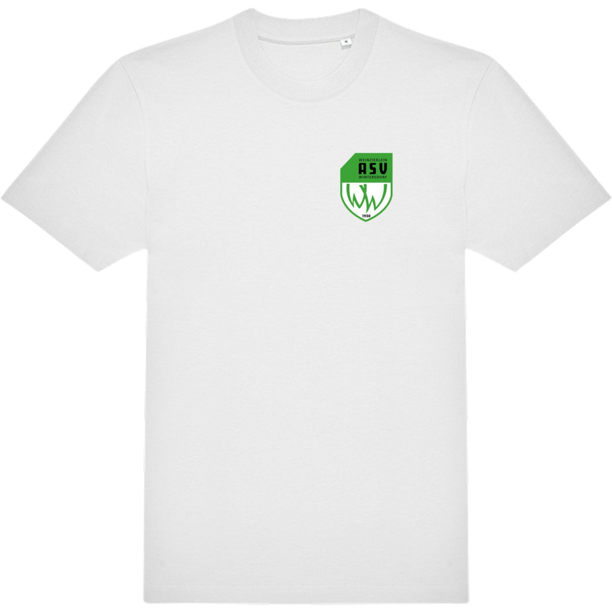 Modernes Unisex T-Shirt #E220 TG002 – ASV-Wappen herzseitig White Vorderseite