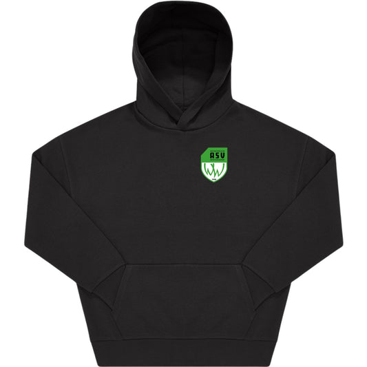 Unisex Influence Hoodie WG002 – ASV-Wappen herzseitig Black Vorderseite