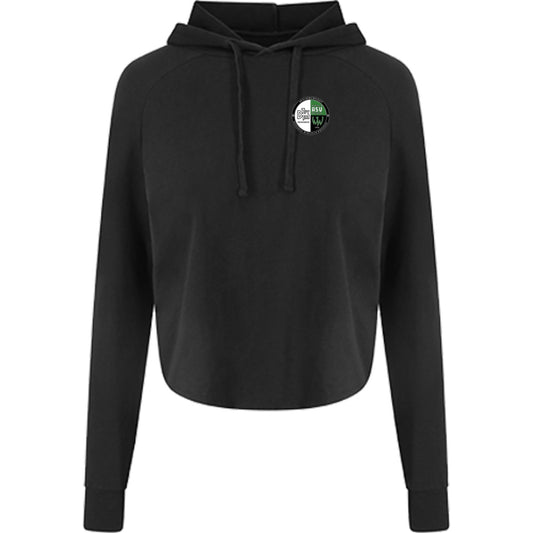 JC054-Womens-Cross-Hoodie – Vereinslogo herzseitig Jet Black Vorderseite