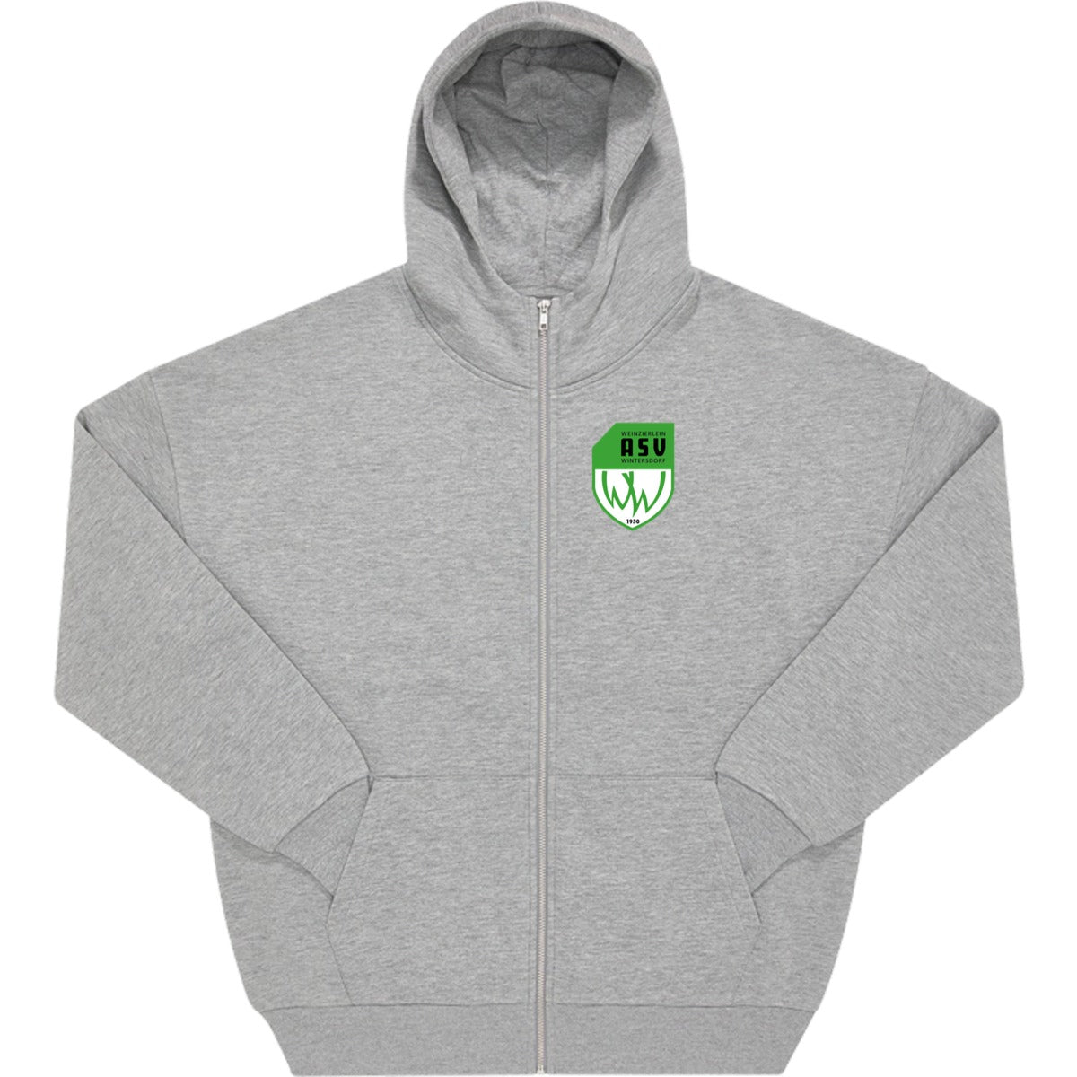 Influence Zip Hood WG003 – ASV-Wappen herzseitig Sport Grey Heather Vorderseite