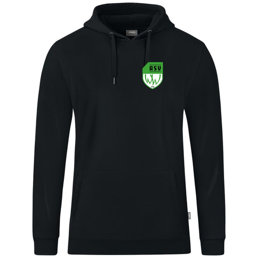 JAKO Kapuzensweat Organic C6720 – ASV-Wappen herzseitig Schwarz Vorderseite