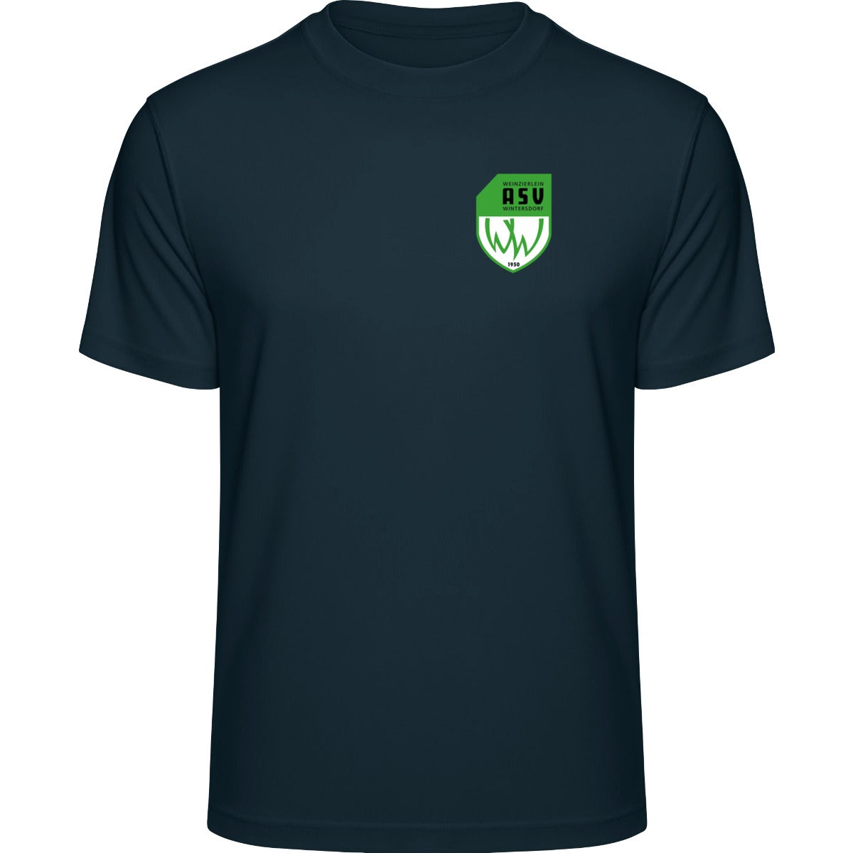 Recycled Performance T-Shirt TR501 – ASV-Wappen herzseitig French Navy Vorderseite