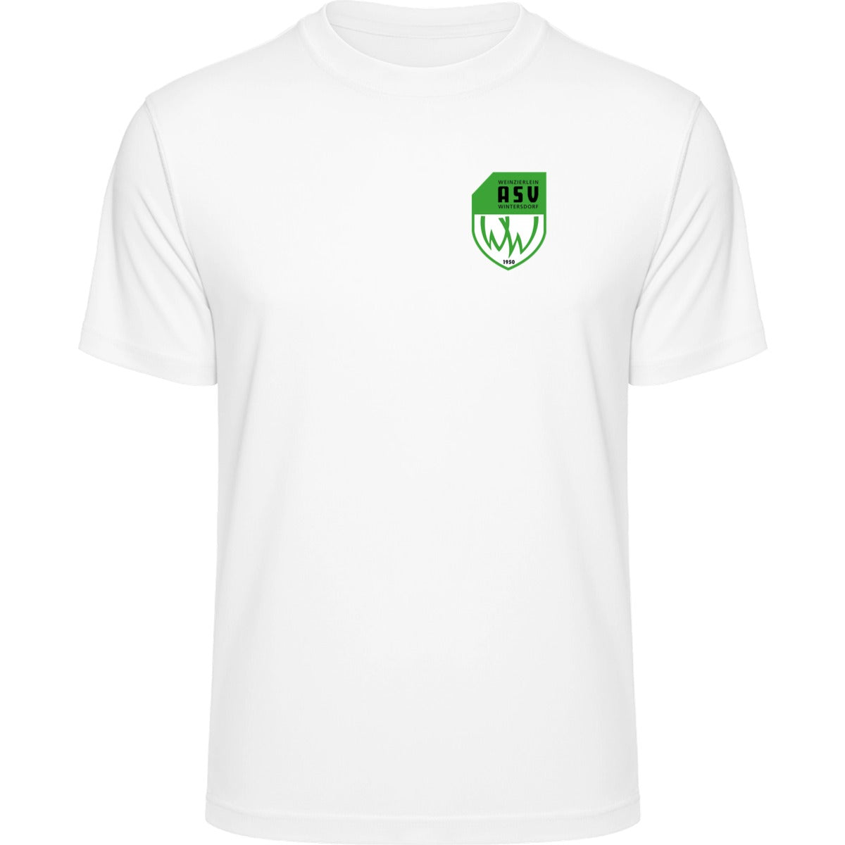 Recycled Performance T-Shirt TR501 – ASV-Wappen herzseitig White Vorderseite