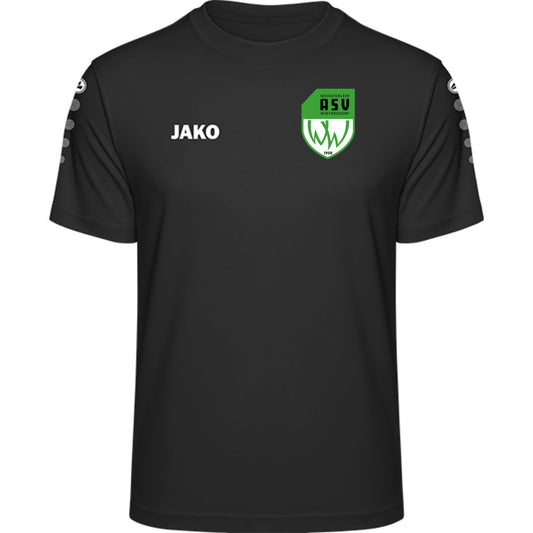 JAKO Trikot Team Kurzarm 4233 – ASV-Wappen herzseitig Schwarz Vorderseite