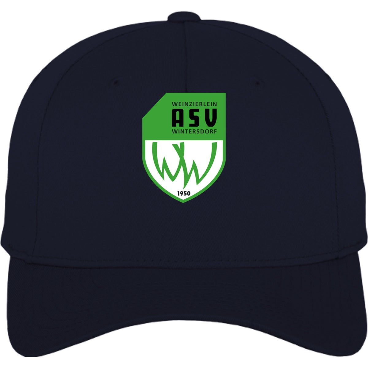 Flexfit 5 Panel Baseball Cap FX6560 – ASV-Wappen mittig groß Navy Vorderseite