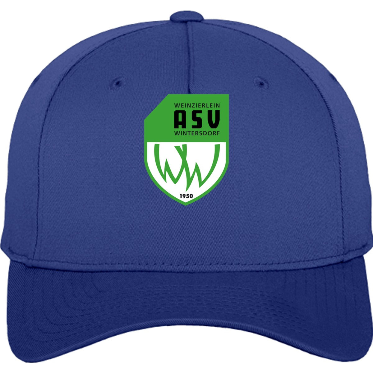 Flexfit 5 Panel Baseball Cap FX6560 – ASV-Wappen mittig groß Royal Vorderseite