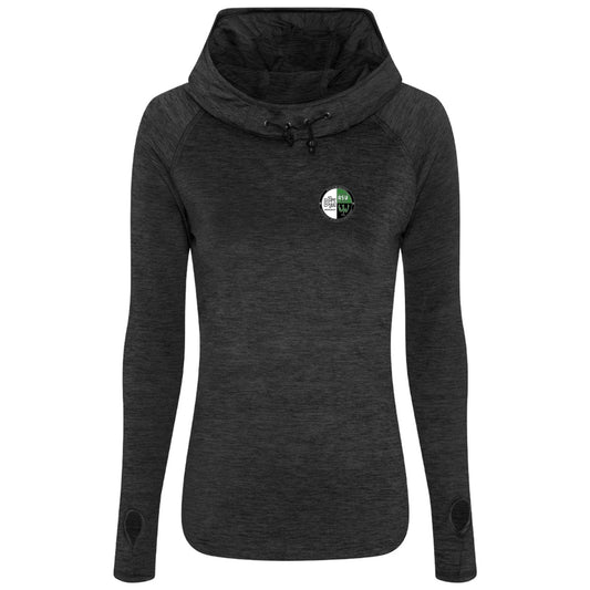 JC038-Womens-Cowl – Vereinslogo herzseitig Black Slate Melange Vorderseite