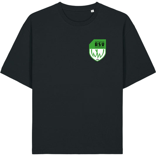 Iconic Breezer T-Shirt mit lockerem Schnitt STTU964 – ASV-Wappen herzseitig Black Vorderseite