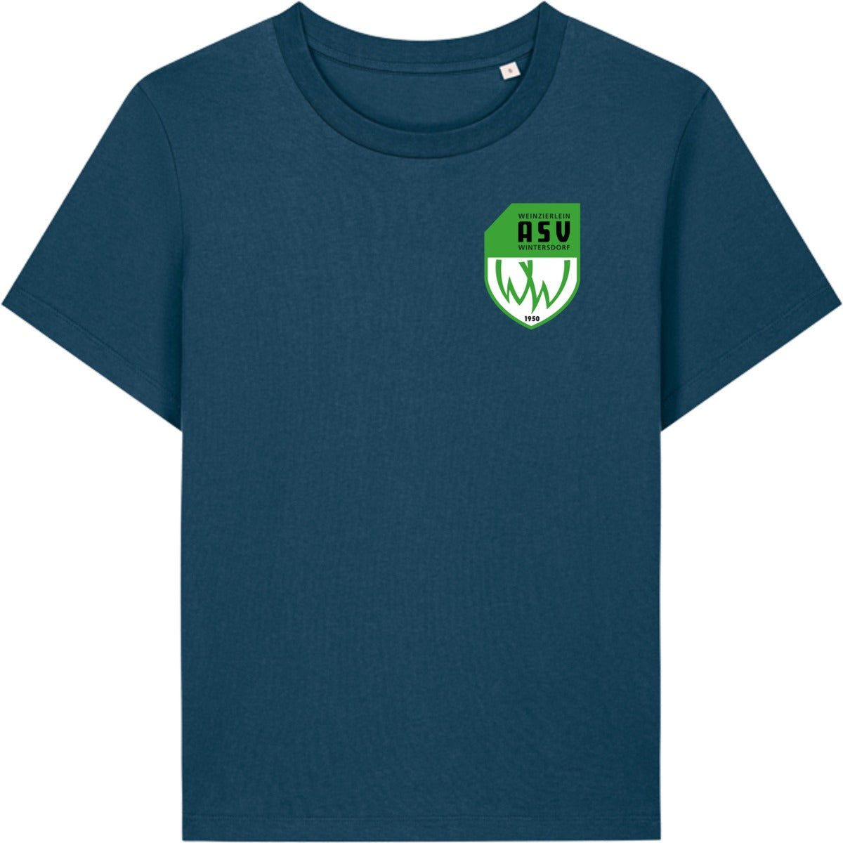 Nachhaltiges Damen T-Shirt Stella Muser STTW172 – ASV-Wappen herzseitig Deep Teal Vorderseite