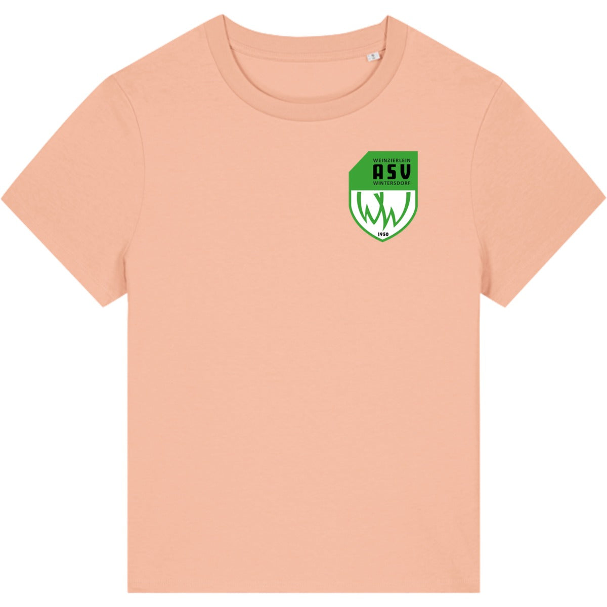 Nachhaltiges Damen T-Shirt Stella Muser STTW172 – ASV-Wappen herzseitig Fraiche Peche Vorderseite