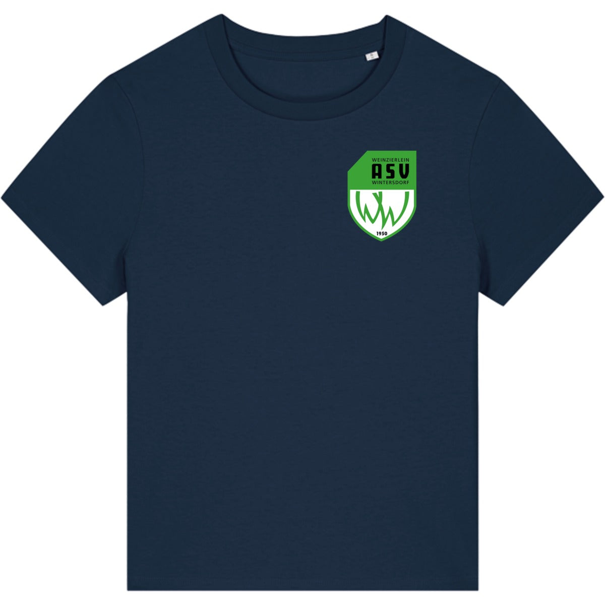Nachhaltiges Damen T-Shirt Stella Muser STTW172 – ASV-Wappen herzseitig French Navy Vorderseite