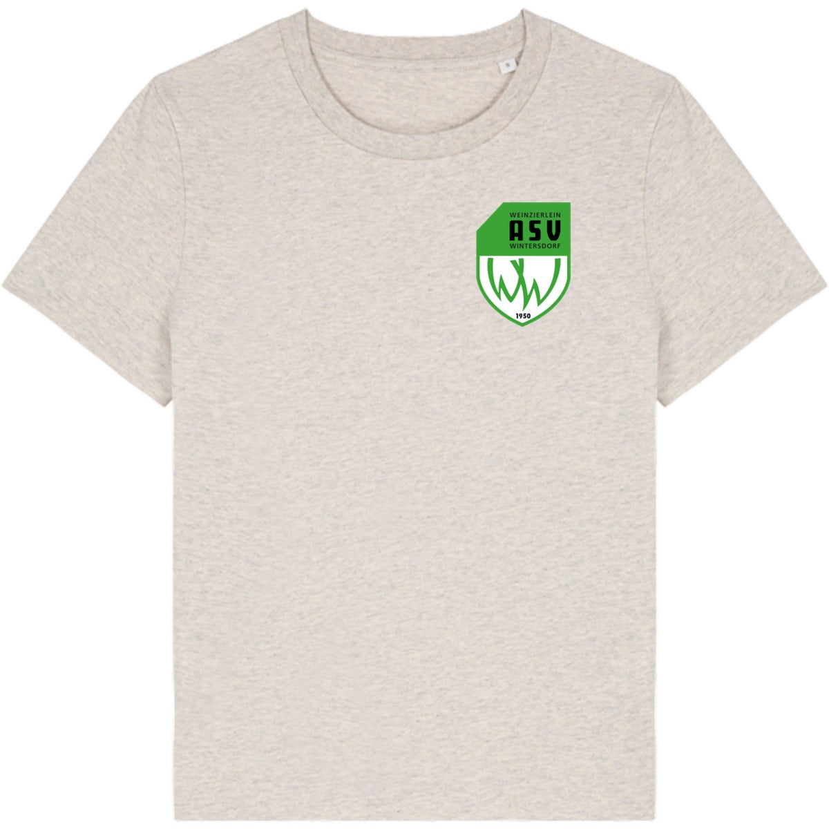 Nachhaltiges Damen T-Shirt Stella Muser STTW172 – ASV-Wappen herzseitig Heather Haze Vorderseite