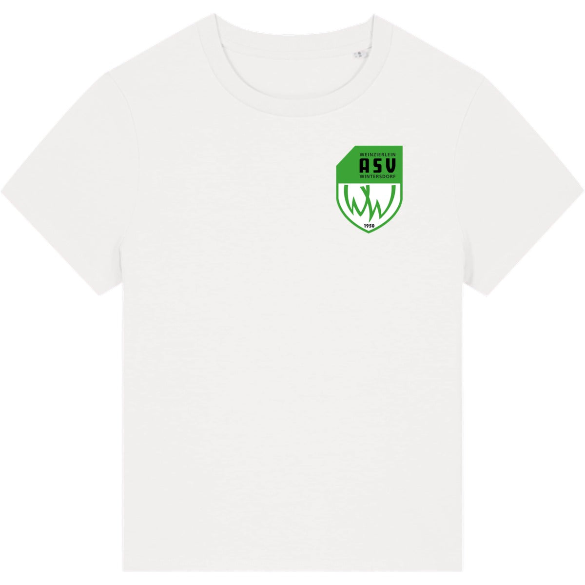 Nachhaltiges Damen T-Shirt Stella Muser STTW172 – ASV-Wappen herzseitig Off White Vorderseite