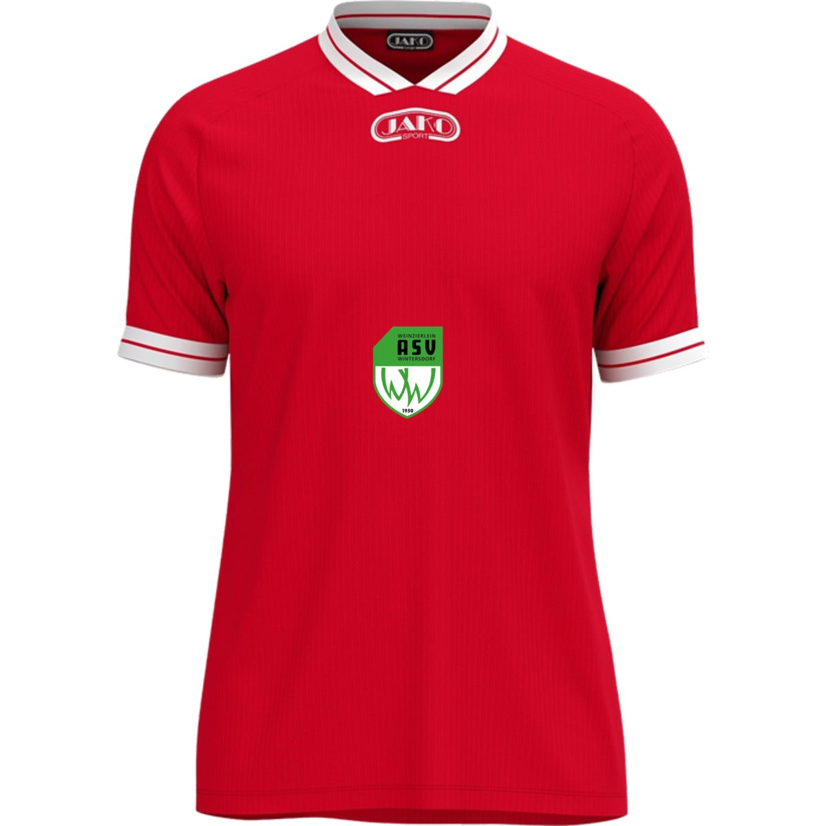 JAKO Trikot Retro KA 4247 – ASV-Wappen exklusiv Rot Vorderseite
