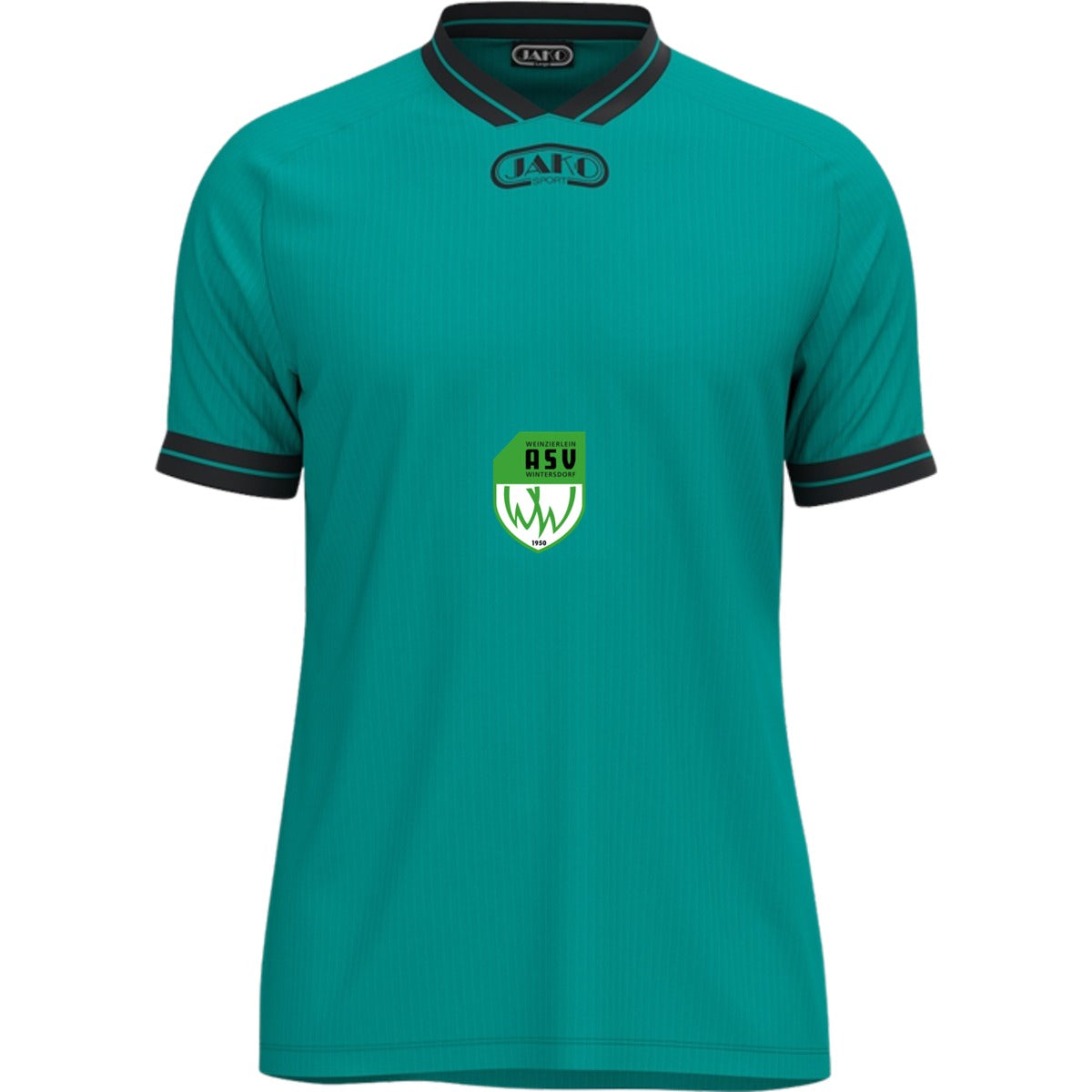 JAKO Trikot Retro KA 4247 – ASV-Wappen exklusiv Türkis Vorderseite