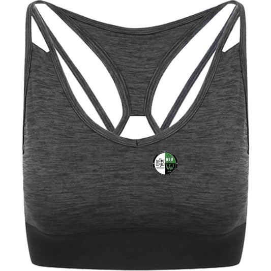 JC019-Womens-Cross-Top – Vereinslogo herzseitig Black Slate Melange Vorderseite