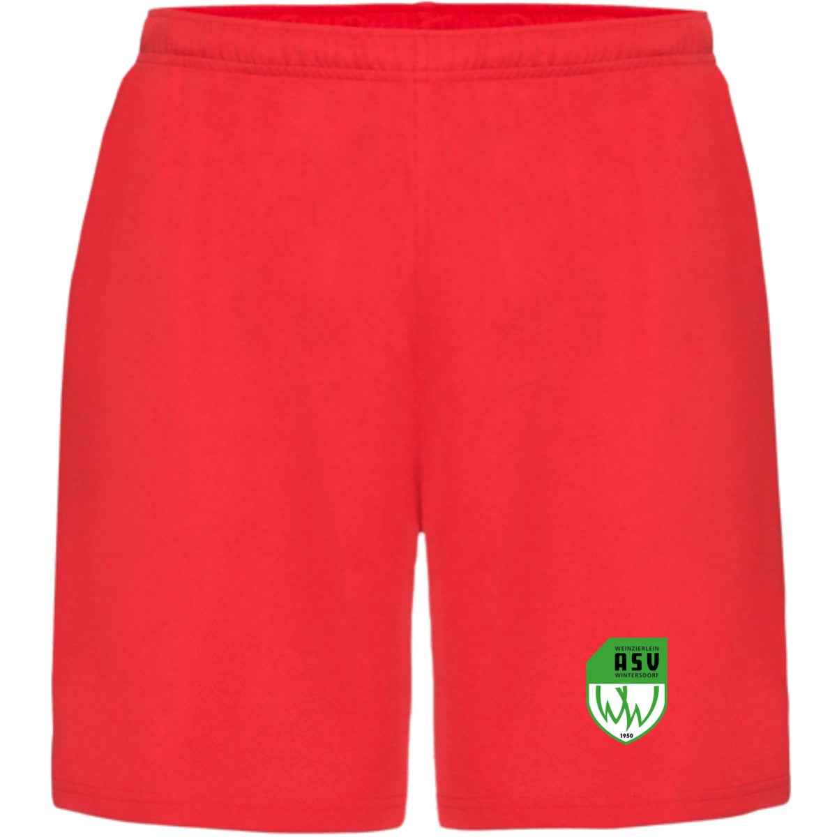 JC080-Shorts – ASV-Wappen am Bein Fire Red Vorderseite