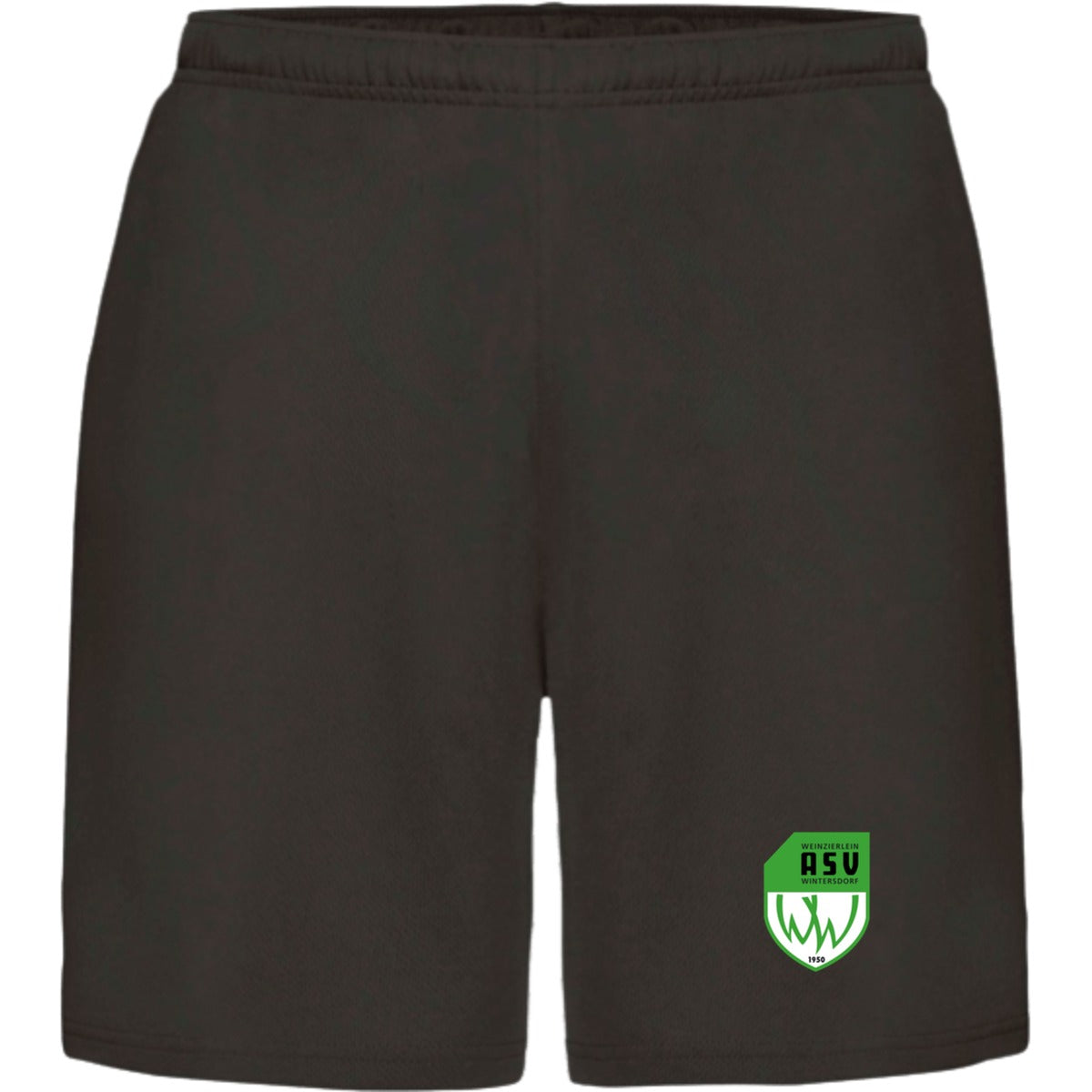 JC080-Shorts – ASV-Wappen am Bein Jet Black Vorderseite