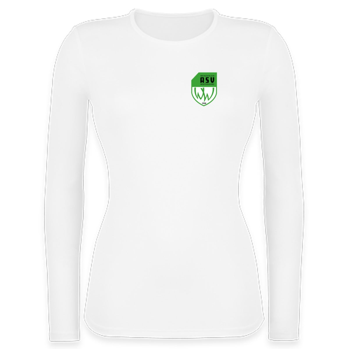 JC012-Womens-LSL – ASV-Wappen herzseitig Arctic White Vorderseite