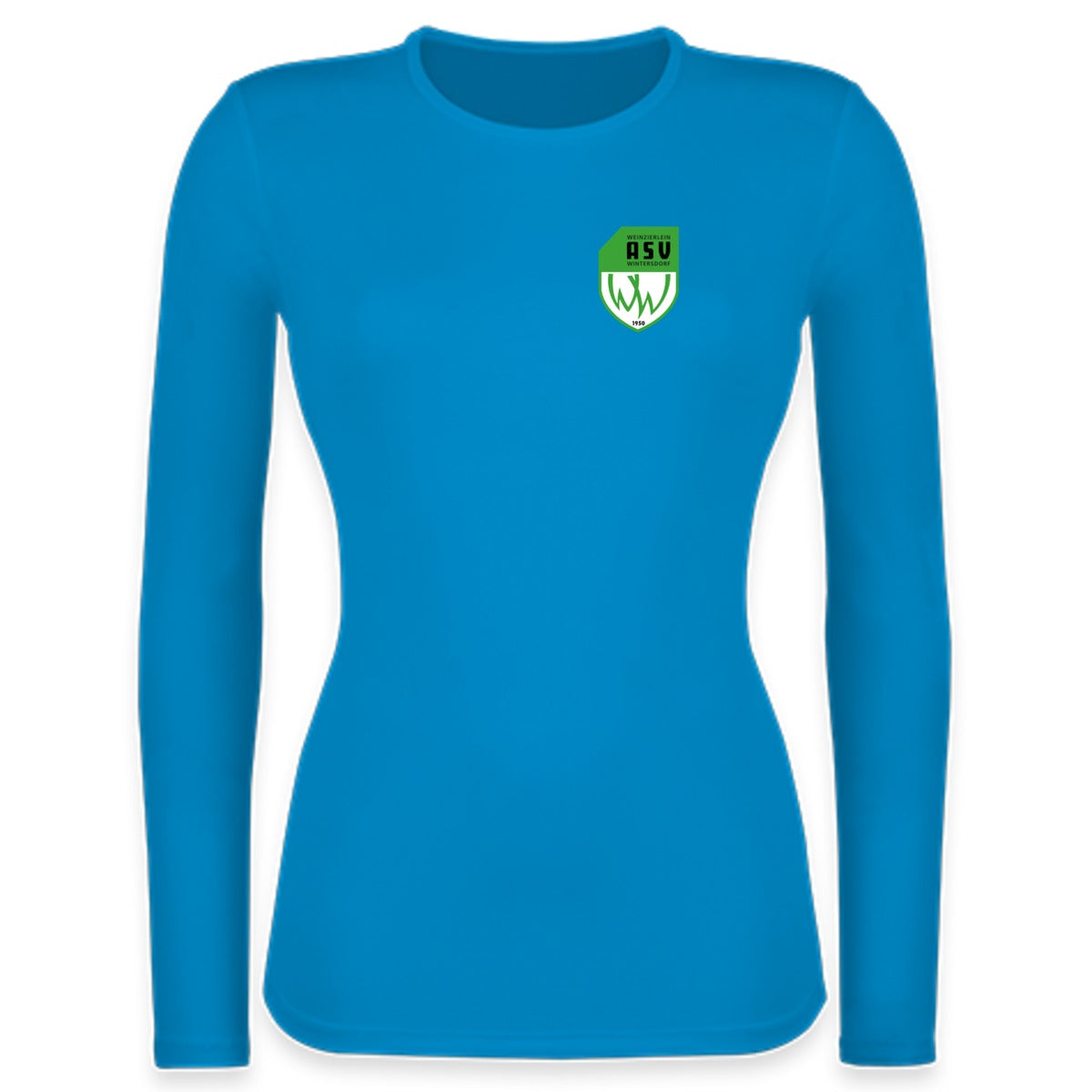 JC012-Womens-LSL – ASV-Wappen herzseitig Sky Blue Vorderseite