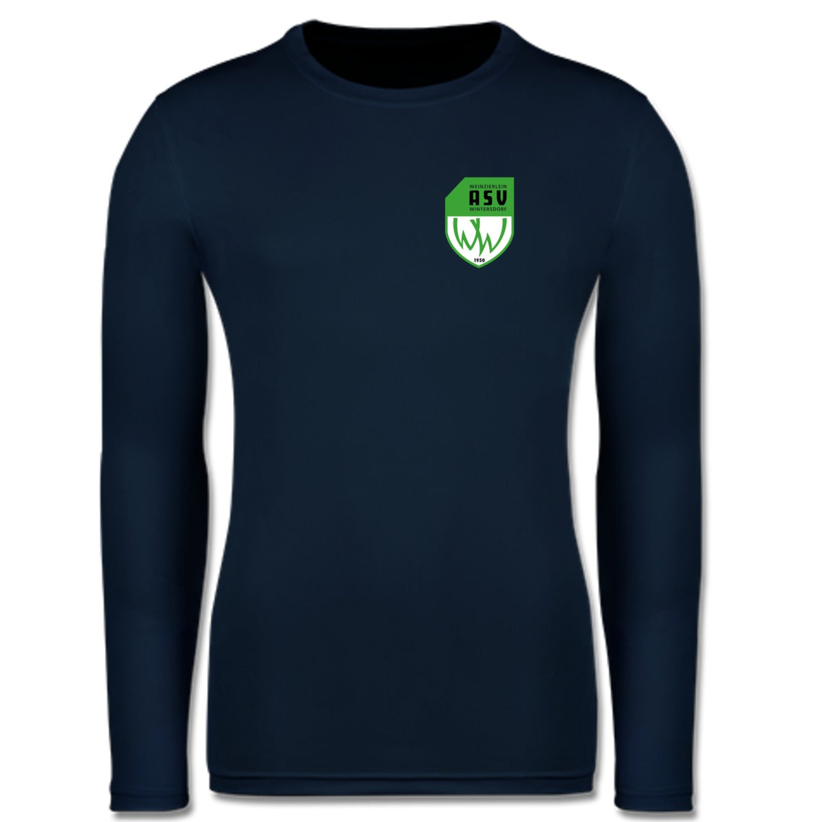 JC002-Mens-LSL – ASV-Wappen herzseitig French Navy Vorderseite
