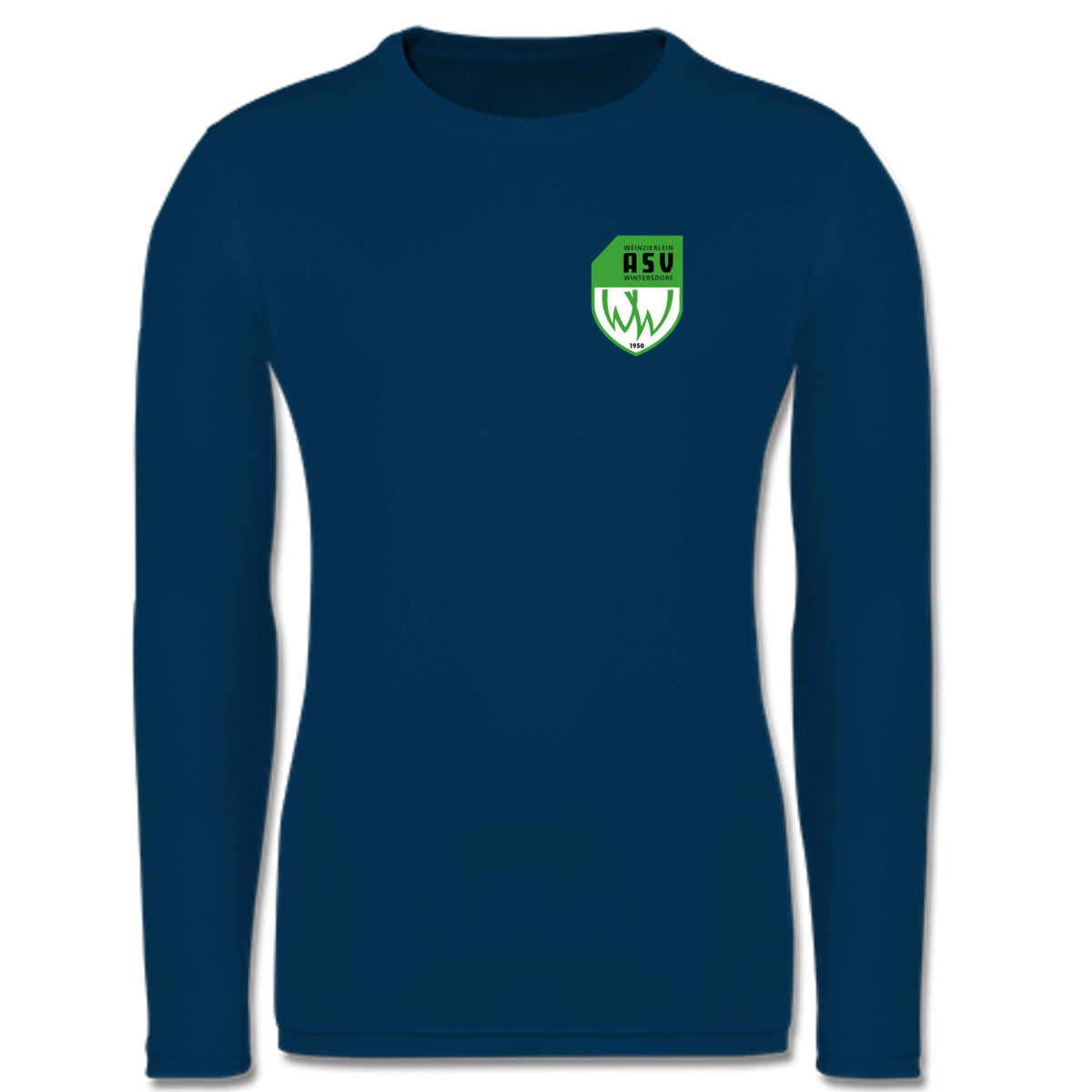 JC002-Mens-LSL – ASV-Wappen herzseitig Royal Blue Vorderseite