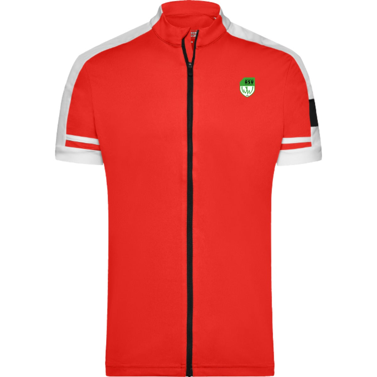 JN454-Bike-Herren – ASV-Wappen herzseitig Rot/Weiß Vorderseite