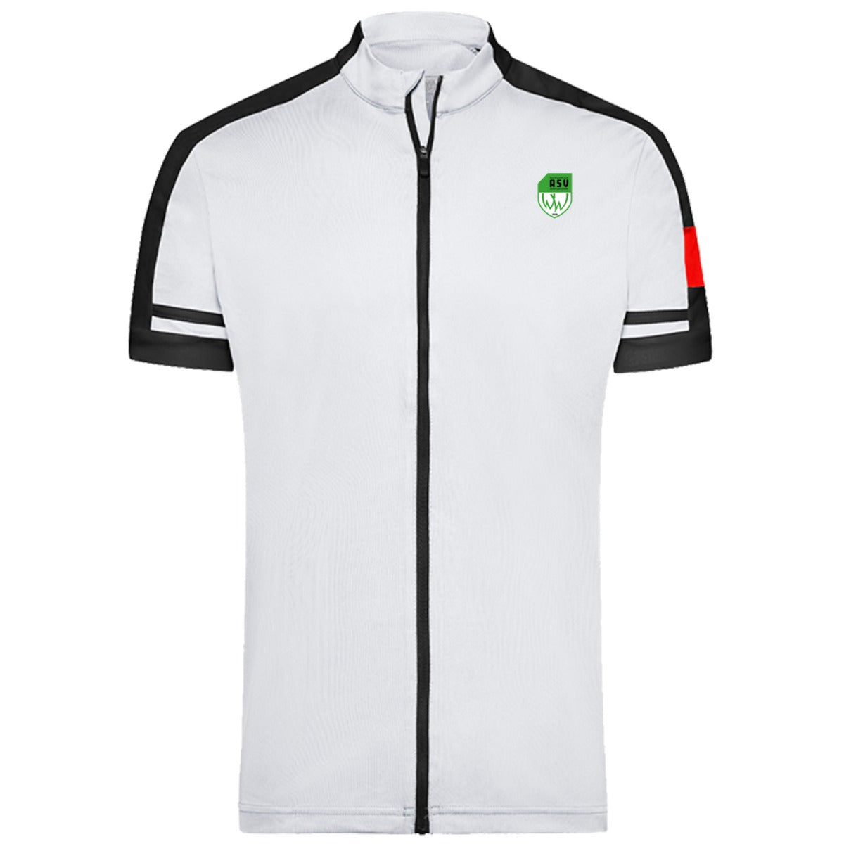 JN454-Bike-Herren – ASV-Wappen herzseitig Weiss/Schwarz Vorderseite