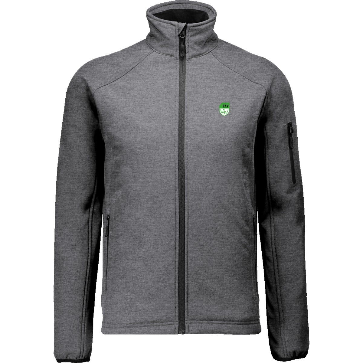 TJ9510-Softshell-Herren – ASV-Wappen herzseitig Grey Melange Vorderseite