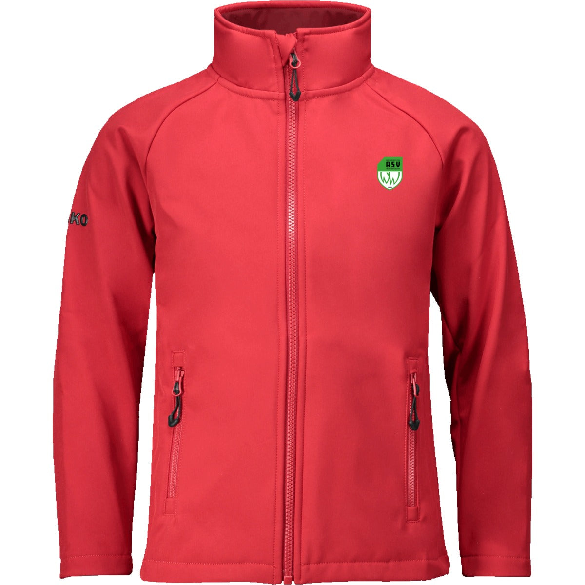 7604K-Kinder – ASV-Wappen herzseitig Chili Rot Vorderseite