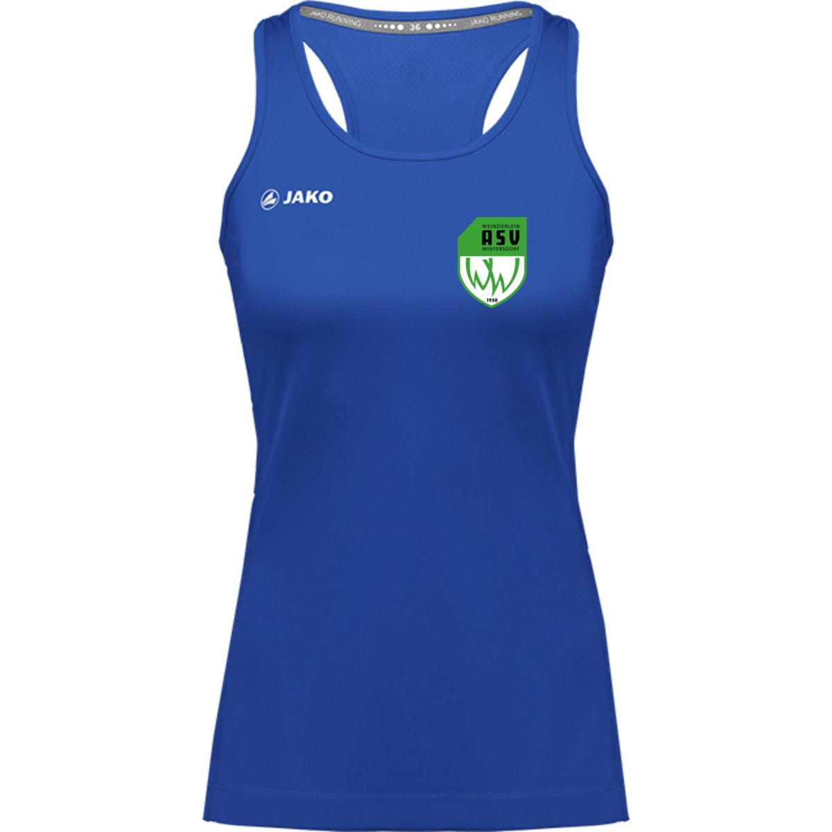 6075W-Womens-Tank – ASV-Wappen herzseitig Royal Vorderseite