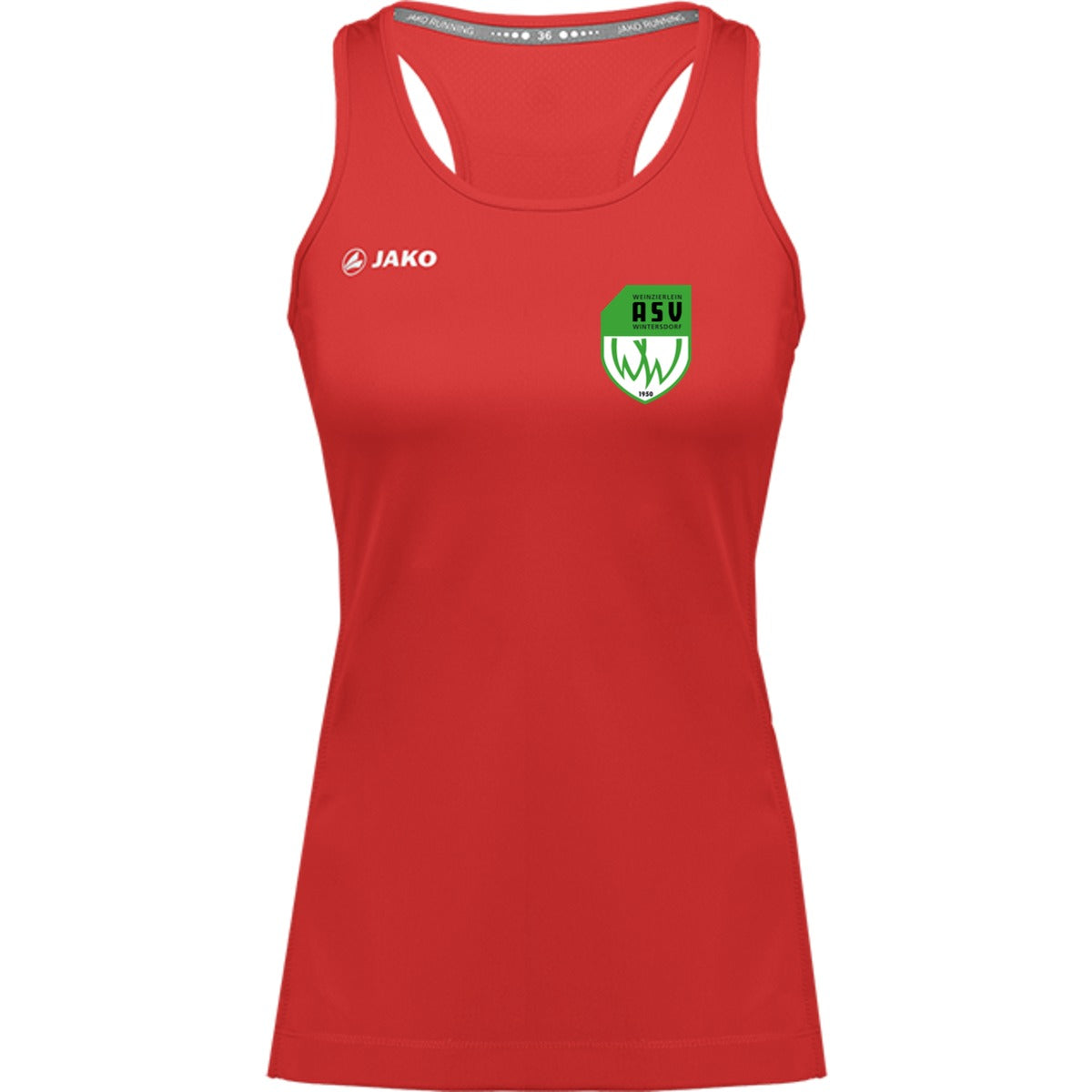 6075W-Womens-Tank – ASV-Wappen herzseitig Sport Rot Vorderseite