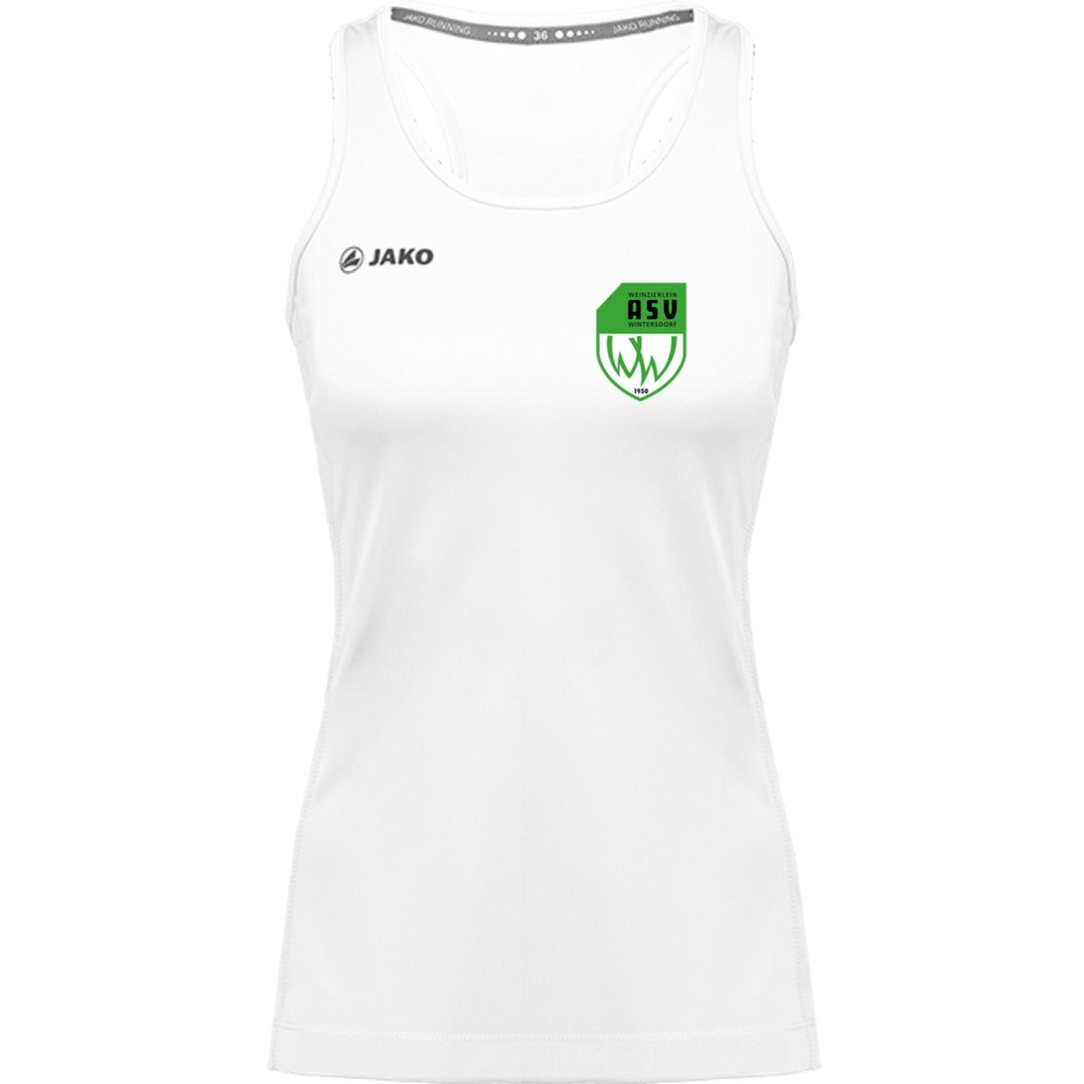 6075W-Womens-Tank – ASV-Wappen herzseitig Weiss Vorderseite