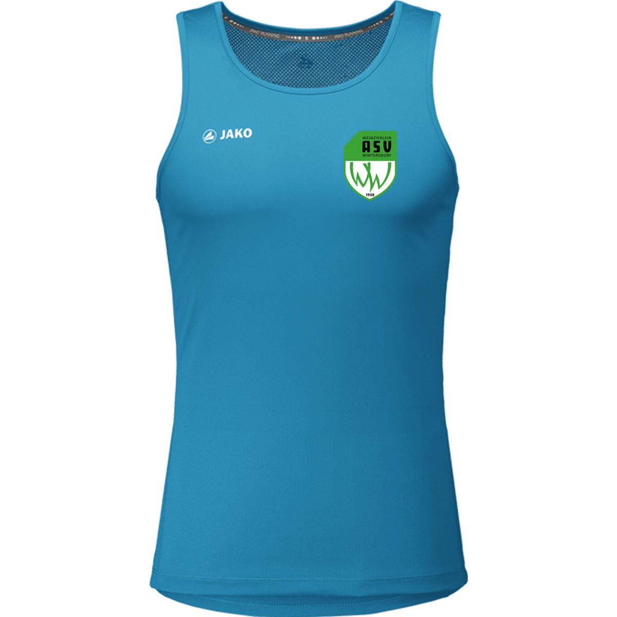 6075-Mens-Tank – ASV-Wappen herzseitig Jako Blau Vorderseite