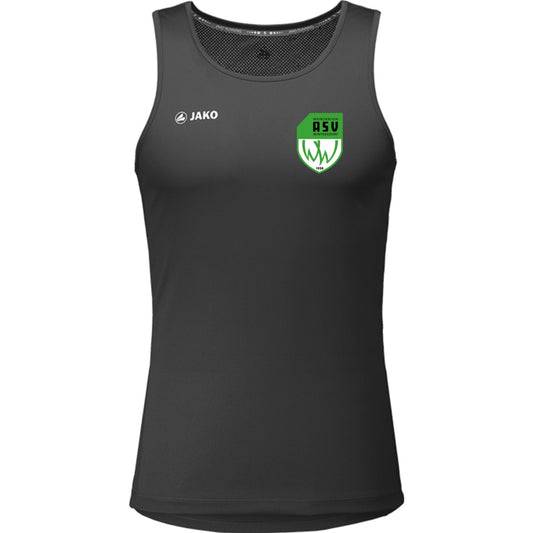 6075-Mens-Tank – ASV-Wappen herzseitig Schwarz Vorderseite