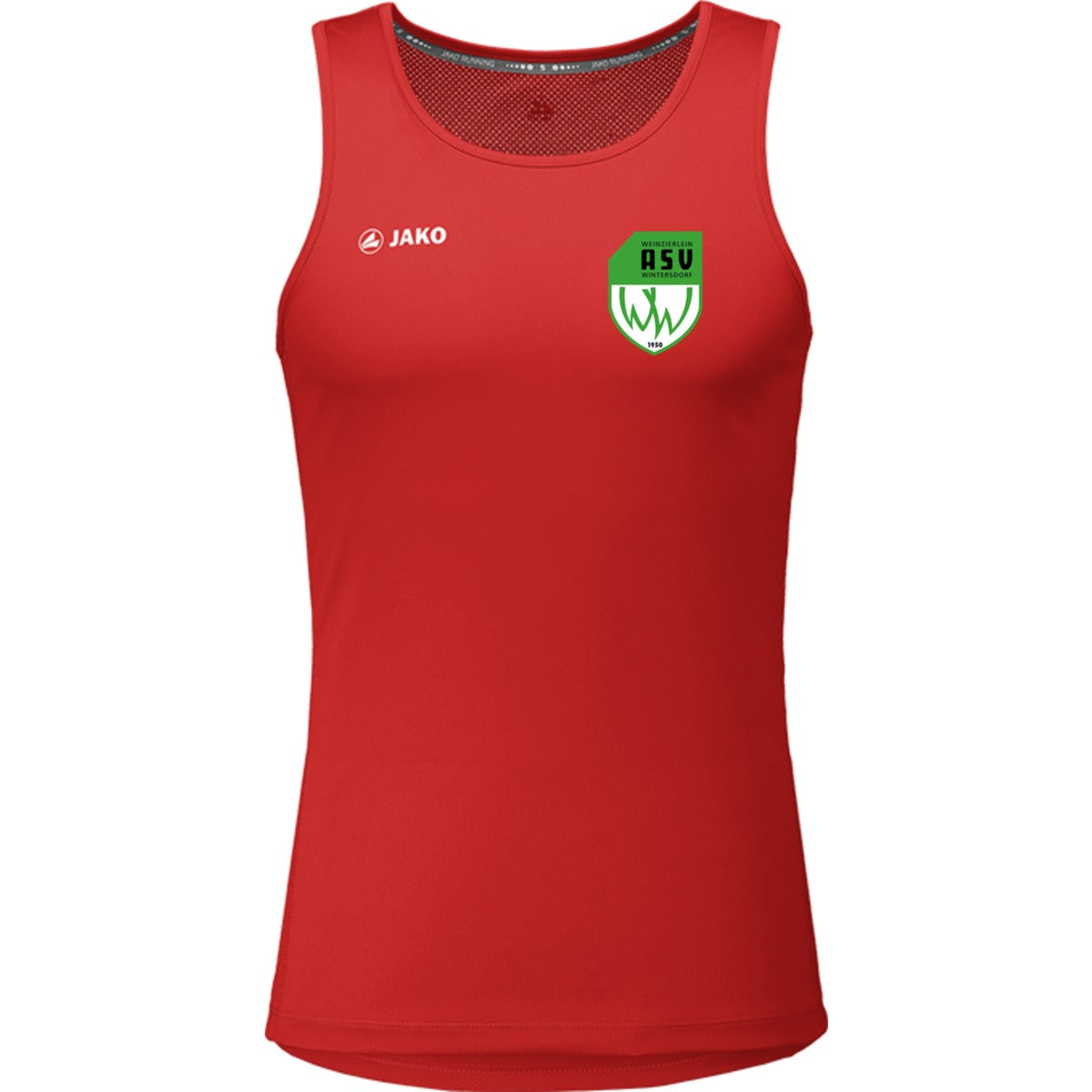6075-Mens-Tank – ASV-Wappen herzseitig Sport Rot Vorderseite