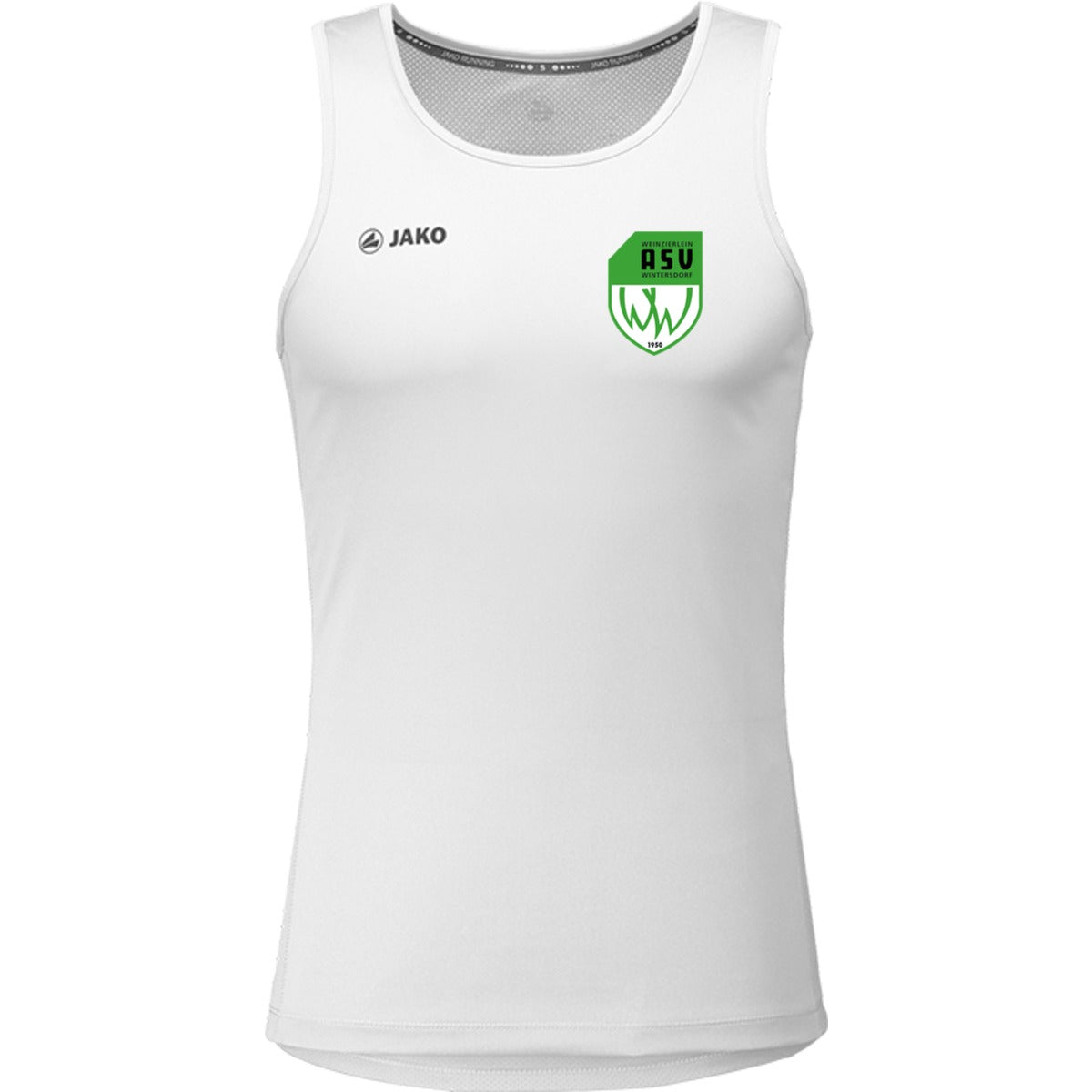 6075-Mens-Tank – ASV-Wappen herzseitig Weiss Vorderseite