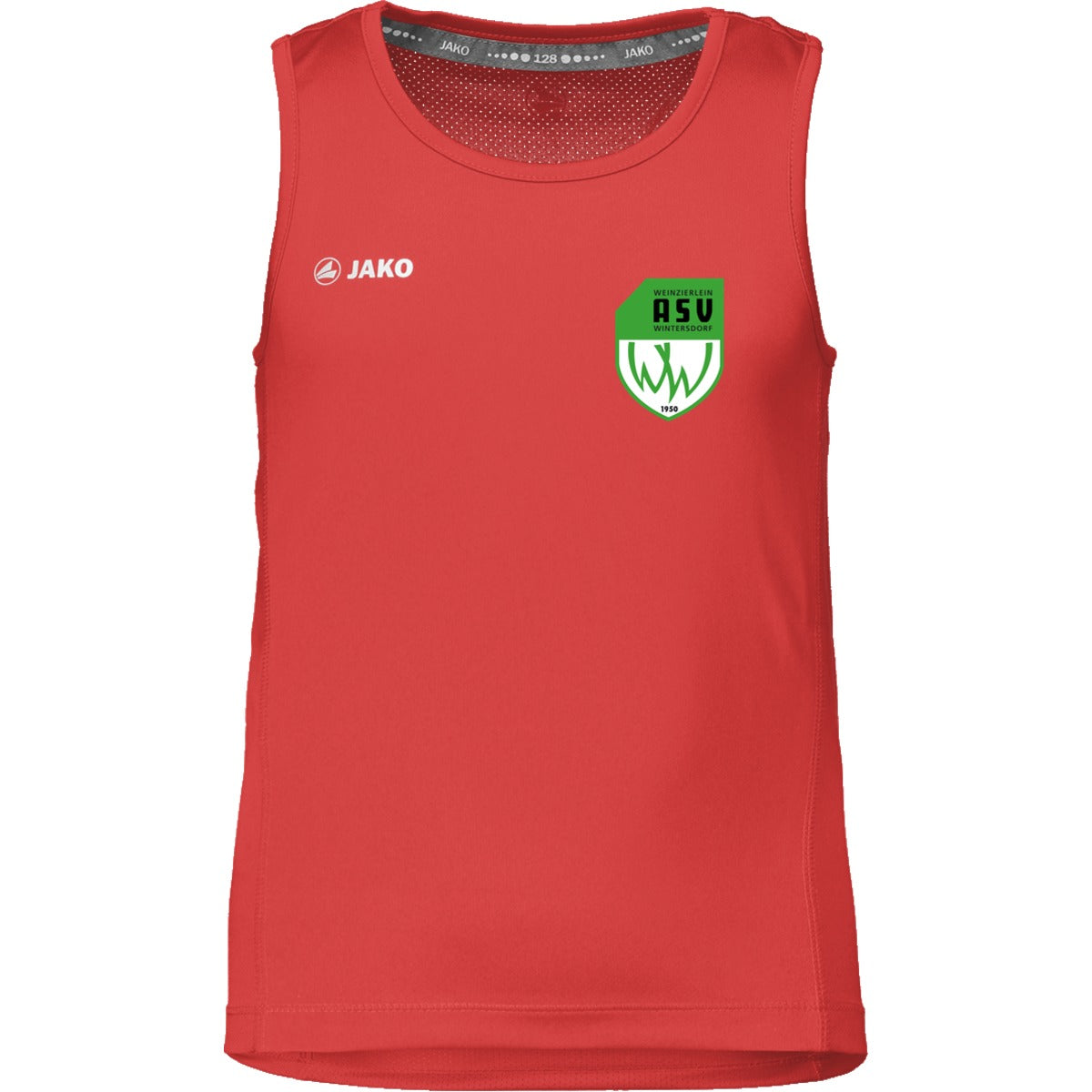6075K-Kids-Tank – ASV-Wappen herzseitig Sport Rot Vorderseite
