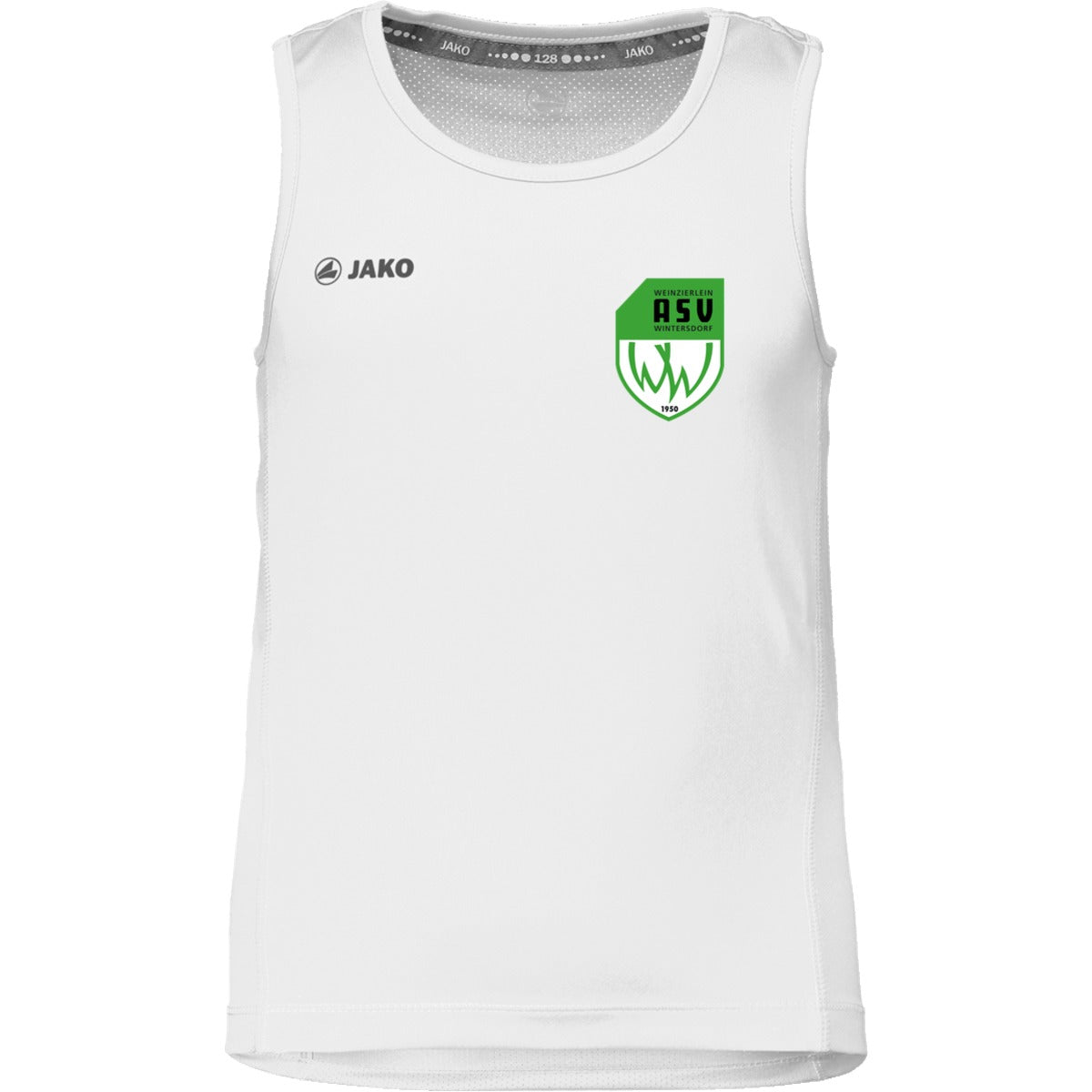 6075K-Kids-Tank – ASV-Wappen herzseitig Weiss Vorderseite
