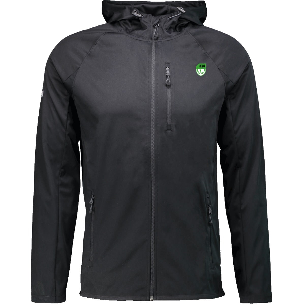 7605M-Herren-Softshell – ASV-Wappen herzseitig Schwarz Vorderseite