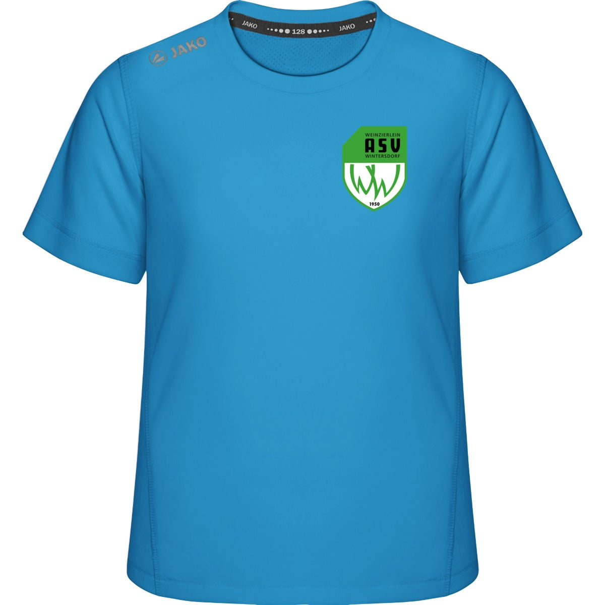 Premium Laufshirt Run 2.0 Kinder 6175K – ASV-Wappen herzseitig Jako Blau Vorderseite