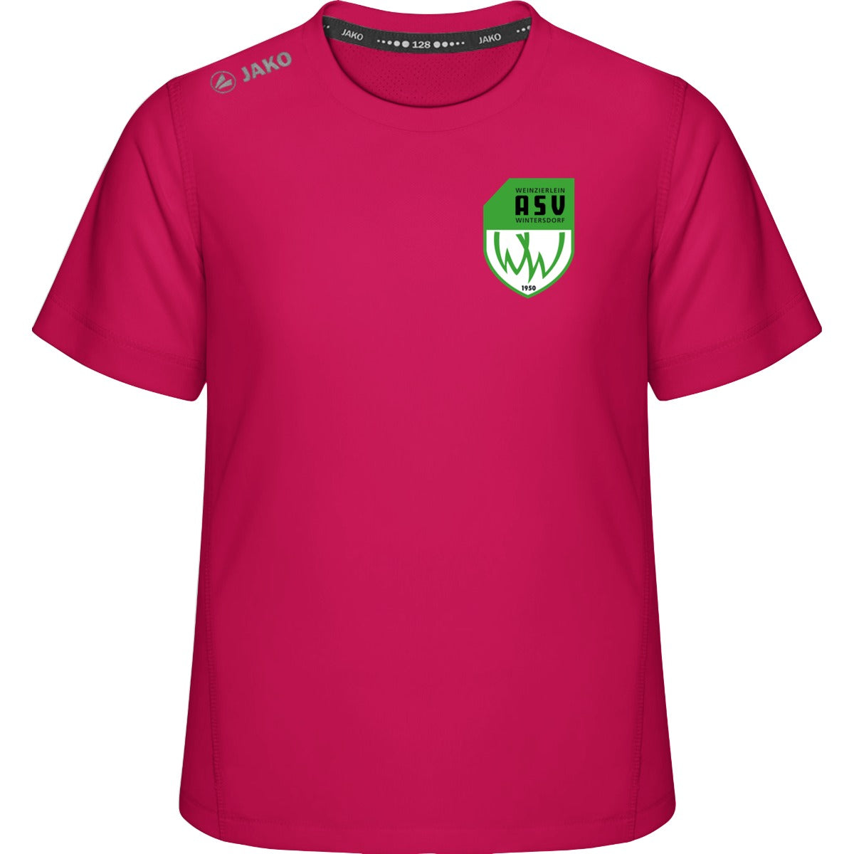 Premium Laufshirt Run 2.0 Kinder 6175K – ASV-Wappen herzseitig Pink Vorderseite