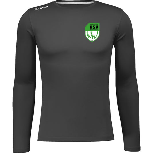 6475M-Herren-LSL – ASV-Wappen herzseitig Schwarz Vorderseite