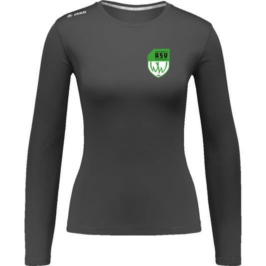 6475W-Damen-LSL – ASV-Wappen herzseitig Schwarz Vorderseite