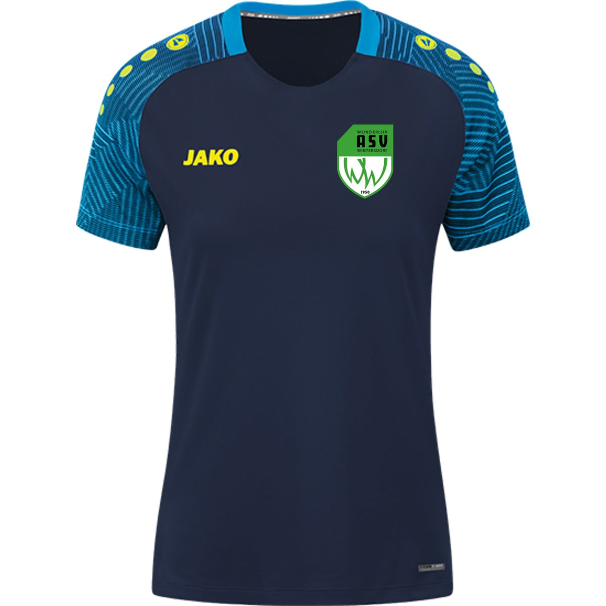 6122W-Damen – ASV-Wappen herzseitig Marine/Jako Blau Vorderseite