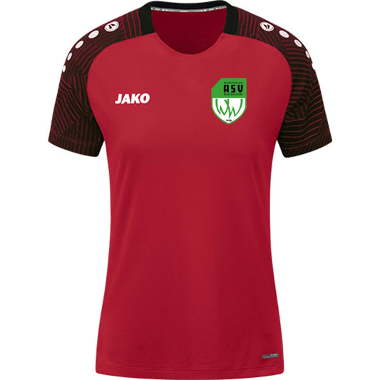 6122W-Damen – ASV-Wappen herzseitig Rot/Schwarz Vorderseite