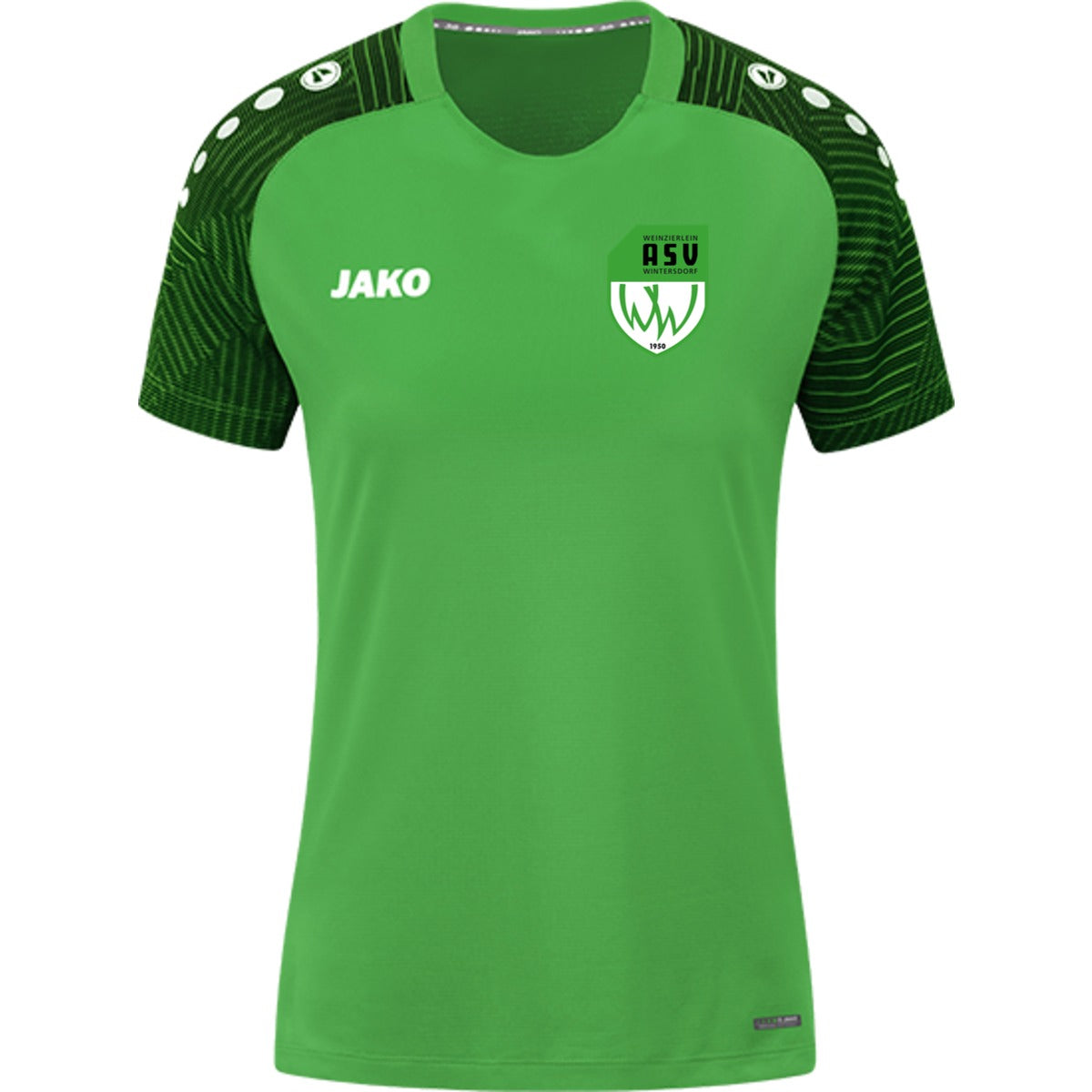 6122W-Damen – ASV-Wappen herzseitig Soft Green/Schwarz Vorderseite