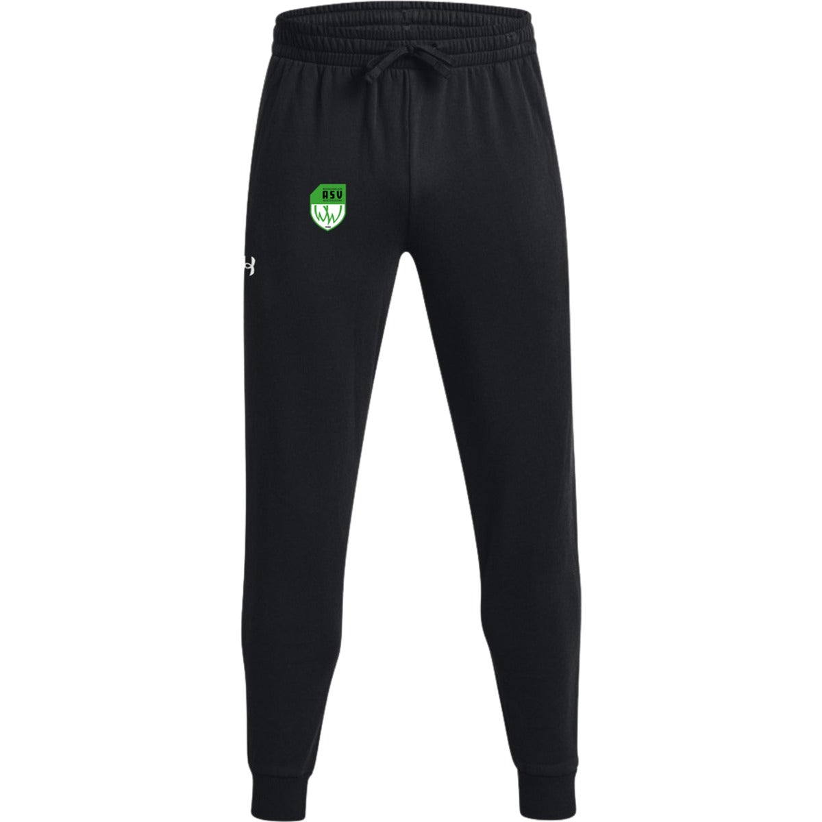UA Rival Fleece Jogginghose UA010 1379774 – ASV-Wappen am Bein Black Vorderseite