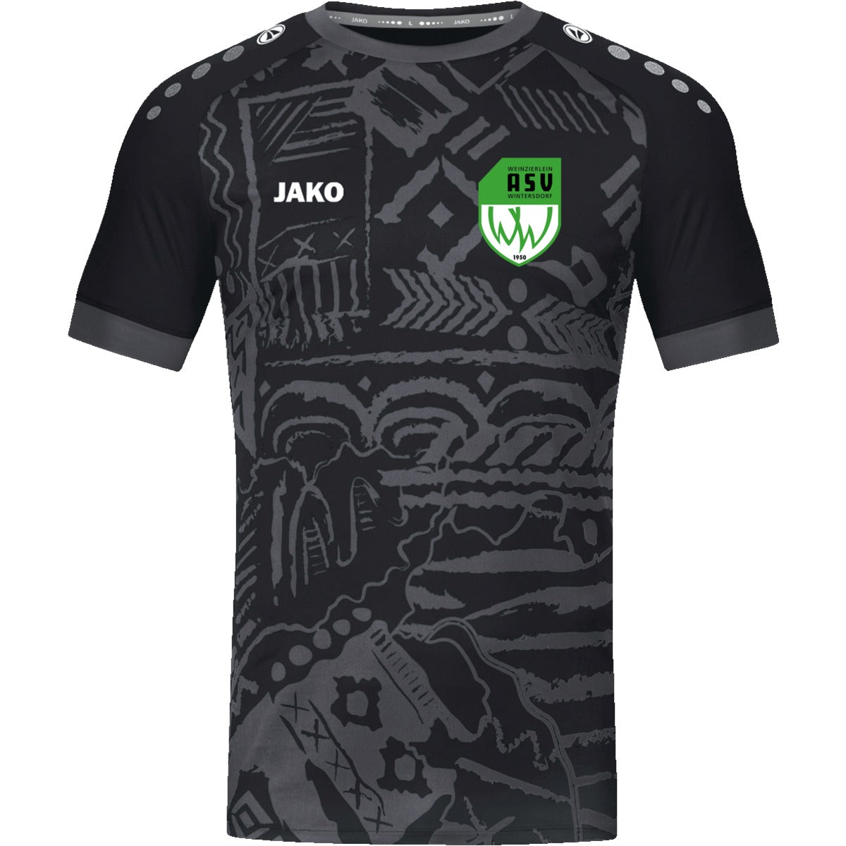 4211-Unisex-Tropicana – ASV-Wappen herzseitig Schwarz/Anthrazit Vorderseite