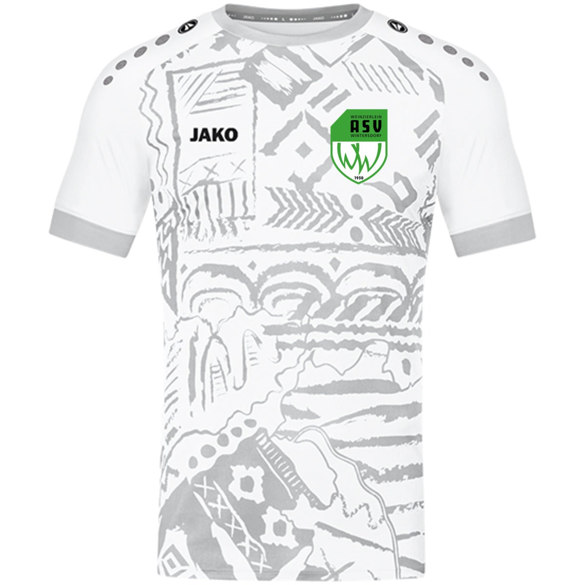 4211-Unisex-Tropicana – ASV-Wappen herzseitig Weiß/Silbergrau Vorderseite